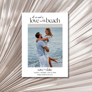 Reserve A Data Tudo o que Precisamos É Amor e a Foto da Praia