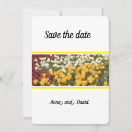 Reserve A Data Tulipas do Primavera Flat Save The Date Card
