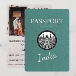 Reserve A Data Turquesa Índia Passaporte Salvar Data