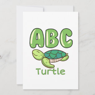 Reserve A Data Turtle Lover Alphabet ABC - Letra Turtle