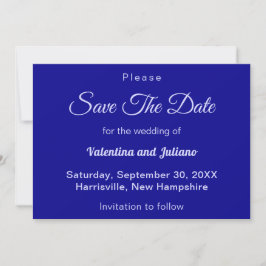 Reserve A Data Typography Style Minimalist Dark Blue Wedding