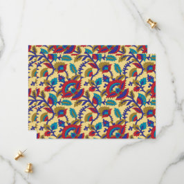 Reserve A Data Uma peça de arte têxtil vibrante com vermelho arro