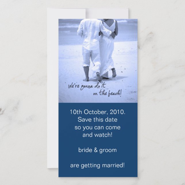 Reserve A Data Vamos fazer isso na praia! (Frente)