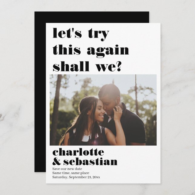 Reserve A Data Vamos Tentar Novamente Salvar a Foto da Data (Frente/Verso)