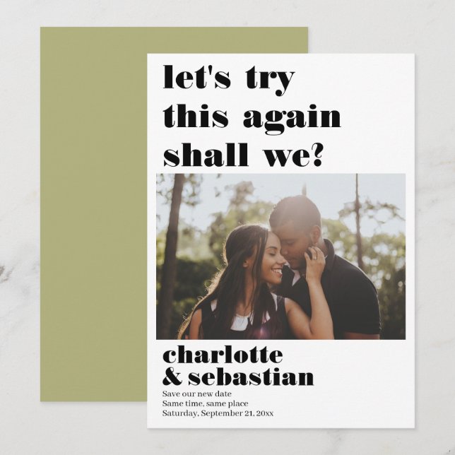 Reserve A Data Vamos Tentar Novamente Salvar a Foto da Data (Frente/Verso)