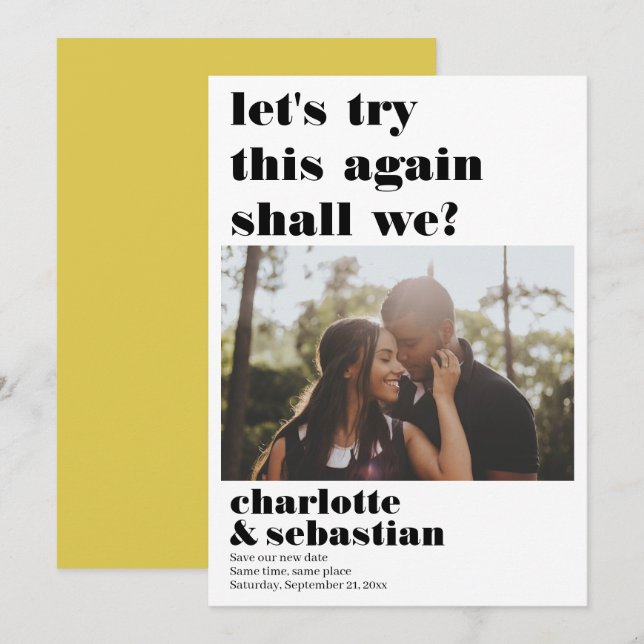 Reserve A Data Vamos Tentar Novamente Salvar a Foto da Data (Frente/Verso)