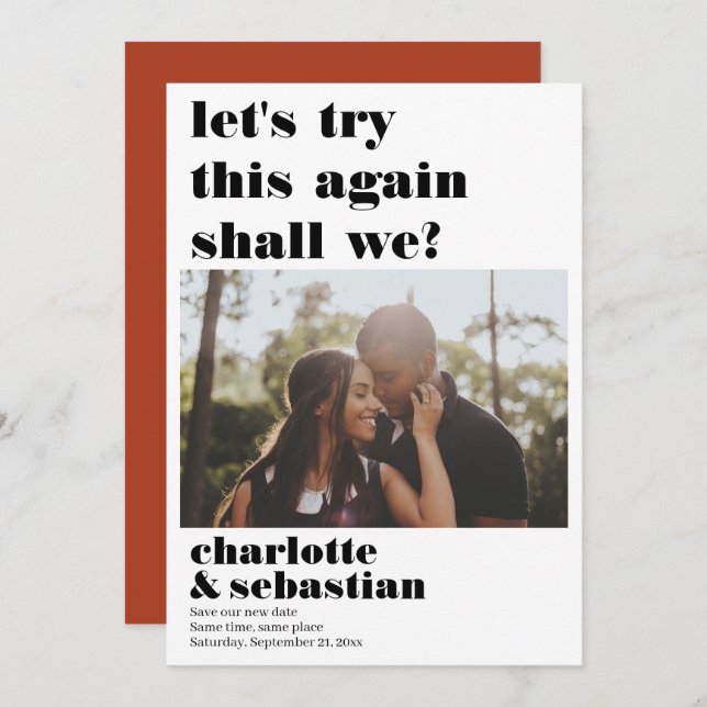 Reserve A Data Vamos Tentar Novamente Salvar a Foto da Data (Frente/Verso)