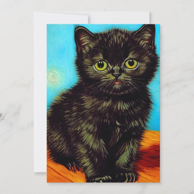 Reserve A Data Van Gogh Style Pouting Kitten (Frente)