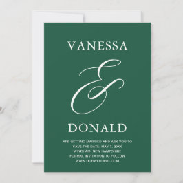 Reserve A Data Vanessa Emerald Green Modern Wedding
