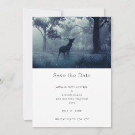 Reserve A Data Veado com Antlers no Casamento da Floresta Sombria