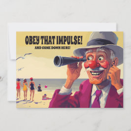 Reserve A Data Velho com Espirampo na Praia, Engraçado