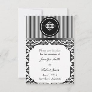 Reserve A Data Velho Hollywood Damask Salvar a Data