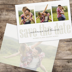 Reserve A Data Vellum Script Na moda Multi Photo