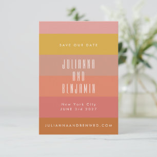 Reserve A Data Verão Laranja Amarelo Espelho Moderno Geométrico