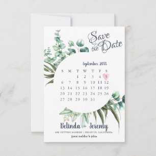 Reserve A Data Verde Russo Eucalyptus Salva O Calendário De Data