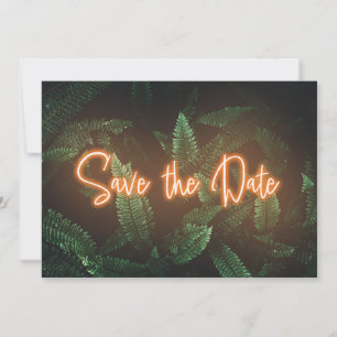 Reserve A Data Verde tropical moderno Neon Salve a Data