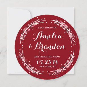 Reserve A Data Vermelho Whimsical Winter Wreath Salve a placa de 