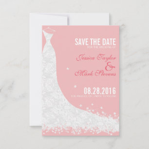 Reserve A Data Vestido De Casamento De Lugar Rosa E Branco Suave