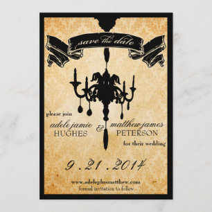 Reserve A Data Victorian Chandelier ・ Preto e creme Salvar a Data