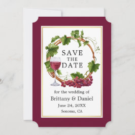Reserve A Data Vinhas De Uvas Elegantes Wreath Wreath Burgundy