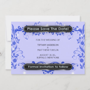 Reserve A Data Vinhas roxas para espiral de Lavanda salvam a data