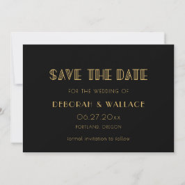 Reserve A Data Vintage 1920 art deco simples casamento