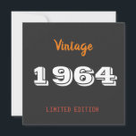 Reserve A Data Vintage 1964 edição limitada 60th Birthday Gift<br><div class="desc">Vintage 1964 year limited edition 60th Birthday Gift</div>