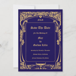 Reserve A Data Vintage Art Nouveau Style Wedding