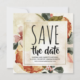 Reserve A Data Vintage Autumn Floral Salvar a Data