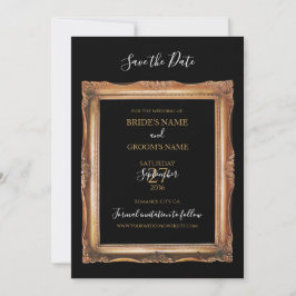 Reserve A Data Vintage Black & Dourado Wedding