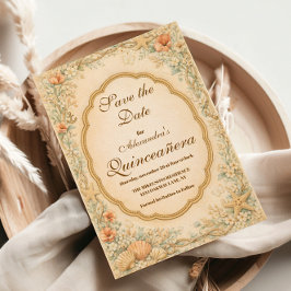 Reserve A Data Vintage Coastal Seashell Quinceañera