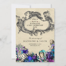 Vintage Dark Alice no Casamento das Maravilhas