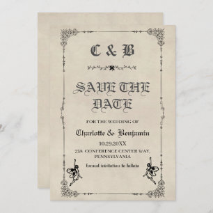 Reserve A Data Vintage Fairy Tale Storybook Casamento Salva Data
