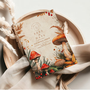 Reserve A Data Vintage Forest Fungi Wedding