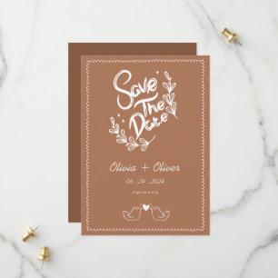 Reserve A Data Vintage frenage, casamento de terracotta