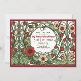Reserve A Data Vintage Garden Art Nouveau Wedding