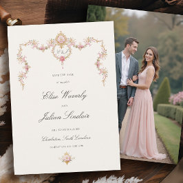 Reserve A Data Vintage Garden French Chateau Blush Photo Wedding