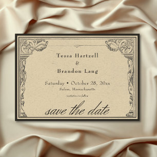 Reserve A Data Vintage Gothic Medieval Line Border Weding