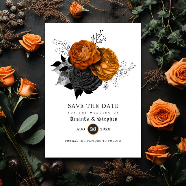 Reserve A Data Vintage Gothic Wedding (Vintage Gothic Wedding Save The Date)