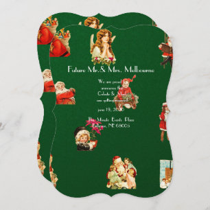 Reserve A Data Vintage jule, padrão de natal, vitoriano, art nouv