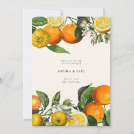 Reserve A Data Vintage Lemon Citrus Botanical Weding