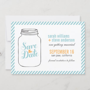 Reserve A Data Vintage Mason Jar Wedding Salvar Data