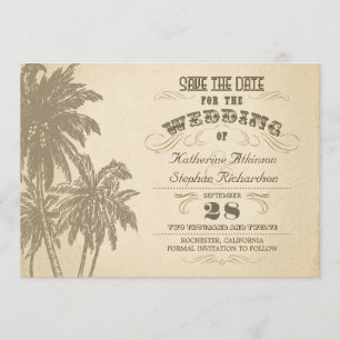 Reserve A Data vintage palm tree typographics salvar data
