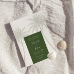 Reserve A Data Vintage Palm Tree Wedding<br><div class="desc">Apresentando nosso belo Casamento de Árvore Vintage, salve a data, projetada para evocar a elegância eterno de um paraíso tropical com charme vintage. Esta carta apresenta ilustrações impressionantes de palmeiras de vintage que transportam seus convidados para um cenário sereno e exótico, perfeito para um casamento de destino ou uma celebração...</div>