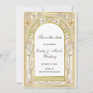 Reserve A Data Vintage retro casamento floral salvar a data