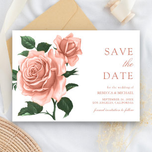 Reserve A Data Vintage Rustic Dusty Peach Rosa Casamento