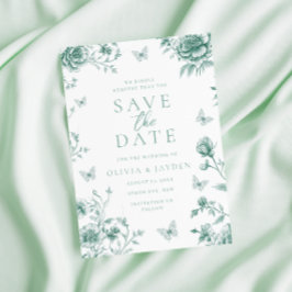 Reserve A Data Vintage Sage Green Casamento Floral Encantado