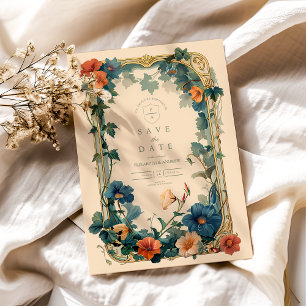 Reserve A Data Vintage Sapphire Bloom Frame Weding