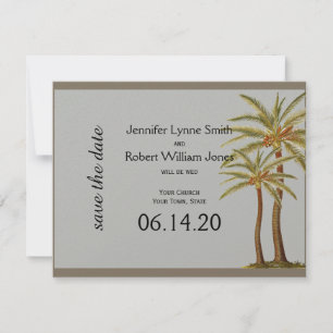 Reserve A Data Vintage Sea Animal Beach Casamento Salve a data