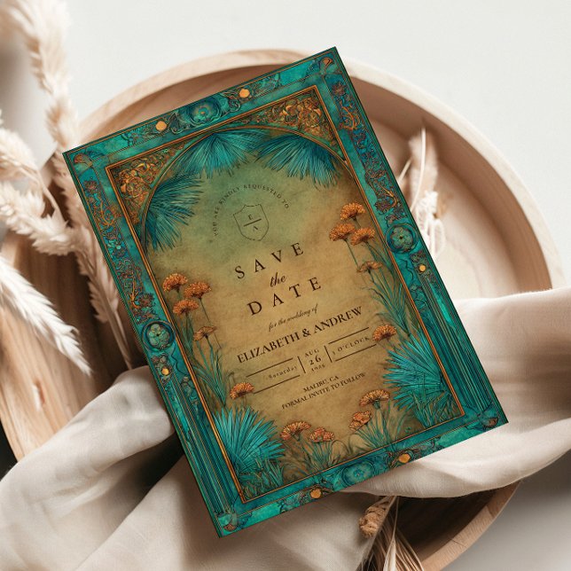 Reserve A Data Vintage Teal Garden Islamic Wedding (Criador carregado)